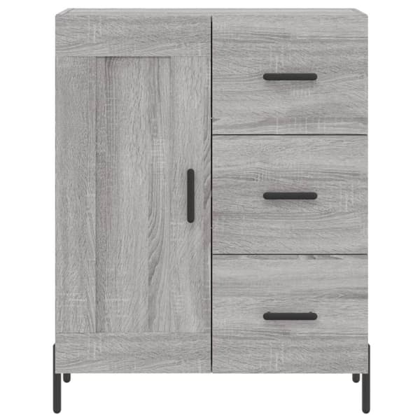 vidaXL højskab 69,5x34x180 cm konstrueret træ grå sonoma-eg