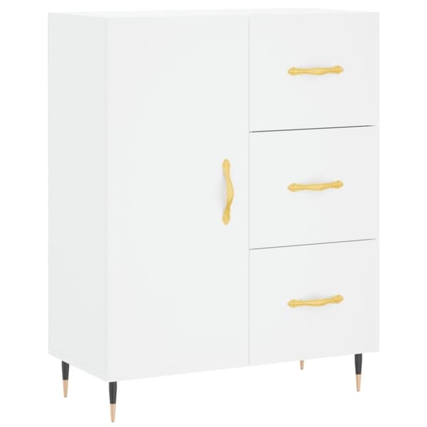 vidaXL højskab 69,5x34x180 cm konstrueret træ hvid