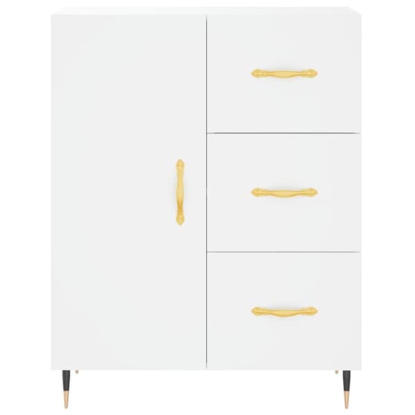 vidaXL højskab 69,5x34x180 cm konstrueret træ hvid