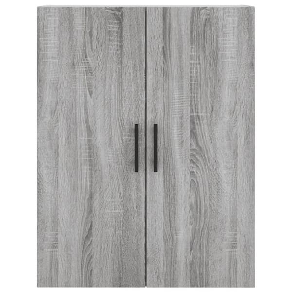 vidaXL højskab 69,5x34x180 cm konstrueret træ grå sonoma-eg