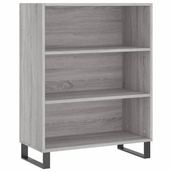vidaXL højskab 69,5x34x180 cm konstrueret træ grå sonoma-eg