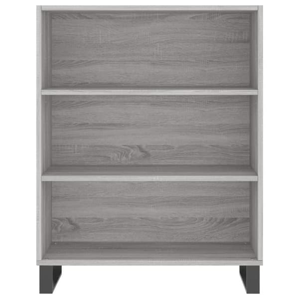 vidaXL højskab 69,5x34x180 cm konstrueret træ grå sonoma-eg
