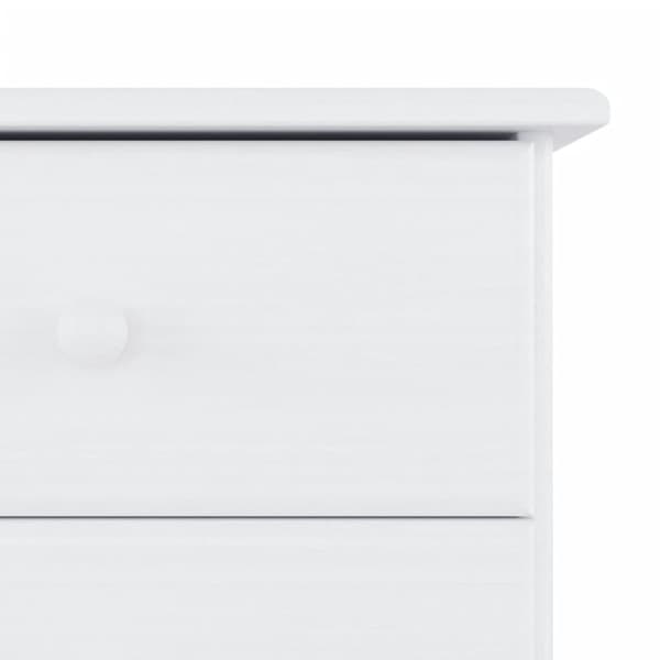 vidaXL højskab ALTA 77x35x188 cm massivt fyrretræ hvid