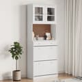 Miniatyrbillede 2 af 11: vidaXL højskab ALTA 77x35x188 cm massivt fyrretræ hvid