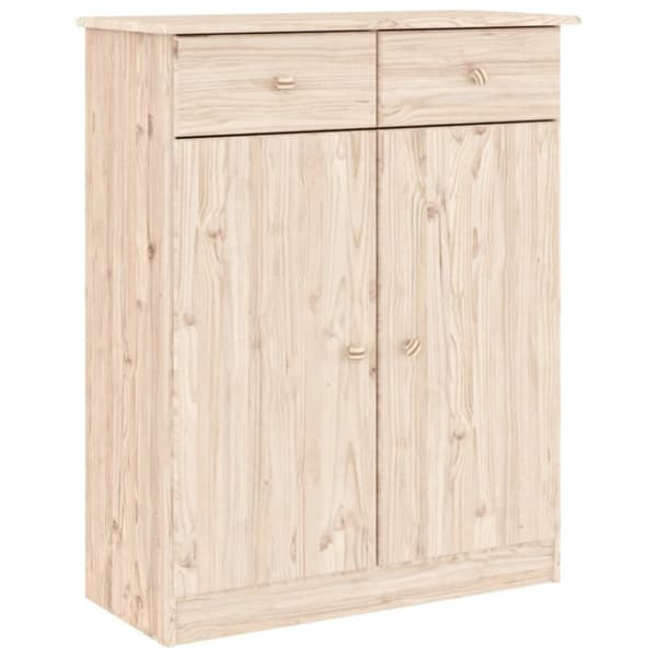 vidaXL højskab ALTA 77x35x188 cm massivt fyrretræ