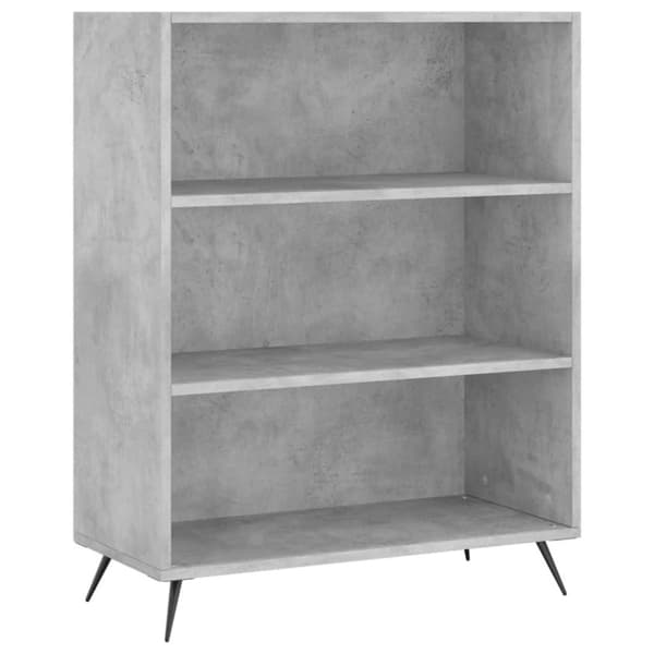 vidaXL Högskåp betonggrå 69,5x34x180 cm konstruerat trä