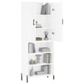 Miniatyrbillede 2 af 11: vidaXL højskab 69,5x34x180 cm konstrueret træ hvid