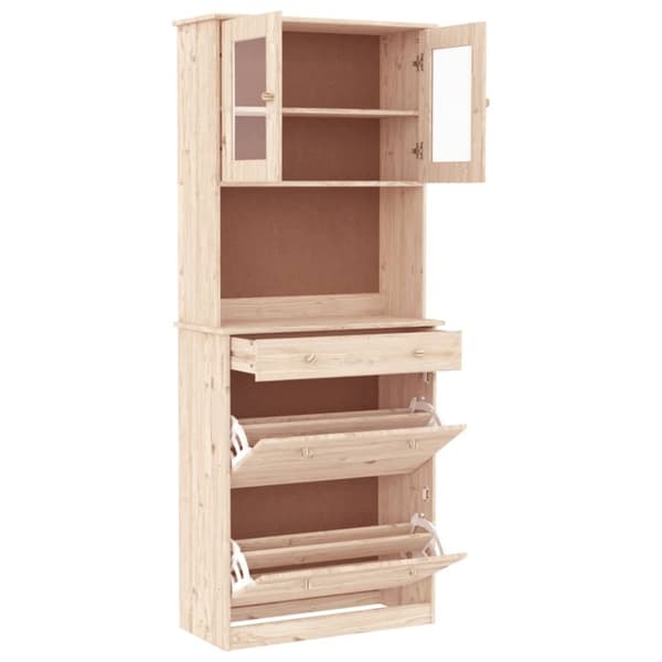 vidaXL Highboard ALTA 77x35x188 cm heltre furu
