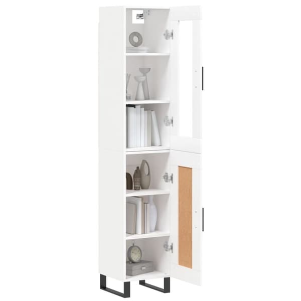 vidaXL skab 34,5x34x180 cm konstrueret træ hvid
