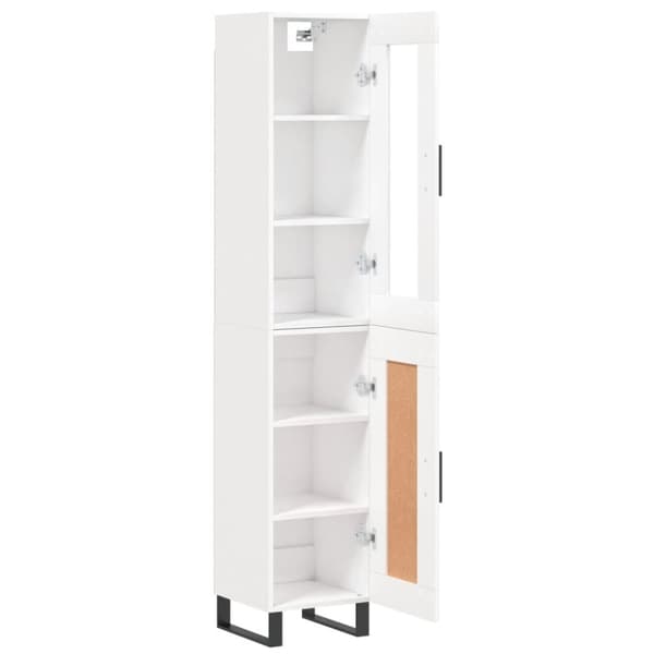 vidaXL skab 34,5x34x180 cm konstrueret træ hvid
