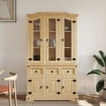 Miniatyrbilde 3 av 10: vidaXL Highboard Corona brun 112x43x196 cm heltre meksikansk furu