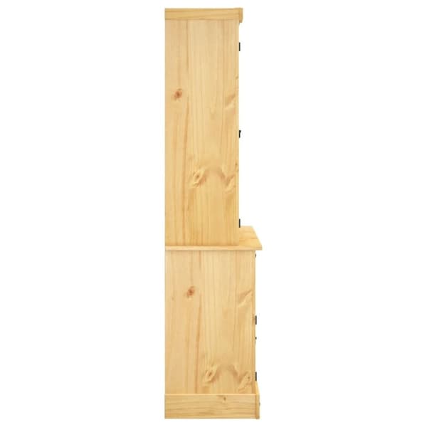 vidaXL Highboard Corona brun 112x43x196 cm heltre meksikansk furu