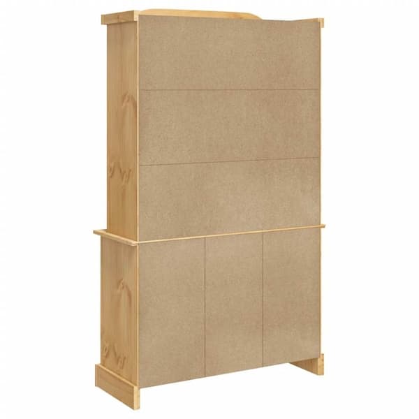 vidaXL Highboard Corona brun 112x43x196 cm heltre meksikansk furu