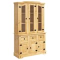 Miniatyrbilde 2 av 10: vidaXL Highboard Corona brun 112x43x196 cm heltre meksikansk furu