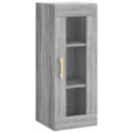 Miniatyrbilde 5 av 11: vidaXL Highboard grå sonoma 34,5x34x180 cm konstruert tre