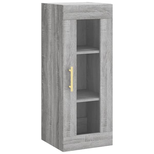 vidaXL Highboard grå sonoma 34,5x34x180 cm konstruert tre