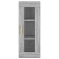Miniatyrbilde 6 av 11: vidaXL Highboard grå sonoma 34,5x34x180 cm konstruert tre