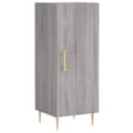 Miniatyrbilde 7 av 11: vidaXL Highboard grå sonoma 34,5x34x180 cm konstruert tre