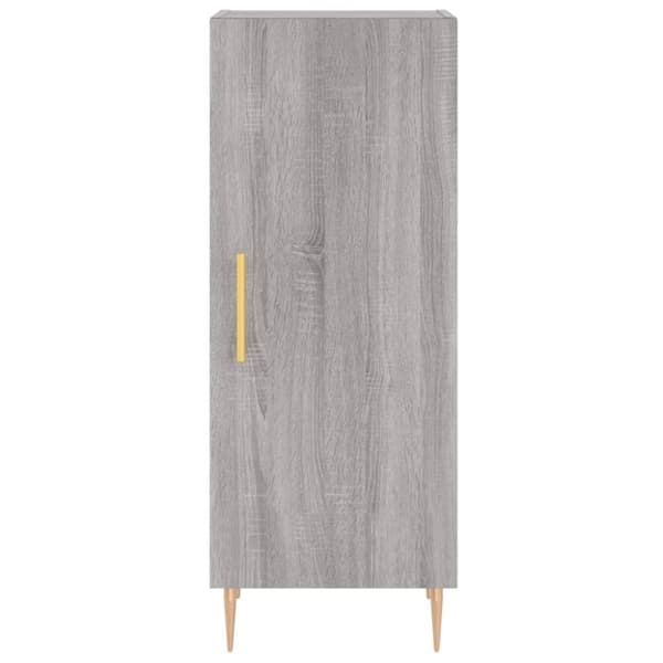 vidaXL Highboard grå sonoma 34,5x34x180 cm konstruert tre