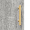 Miniatyrbilde 10 av 11: vidaXL Highboard grå sonoma 34,5x34x180 cm konstruert tre