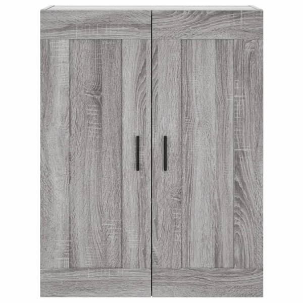 vidaXL højskab 69,5x34x180 cm konstrueret træ grå sonoma-eg