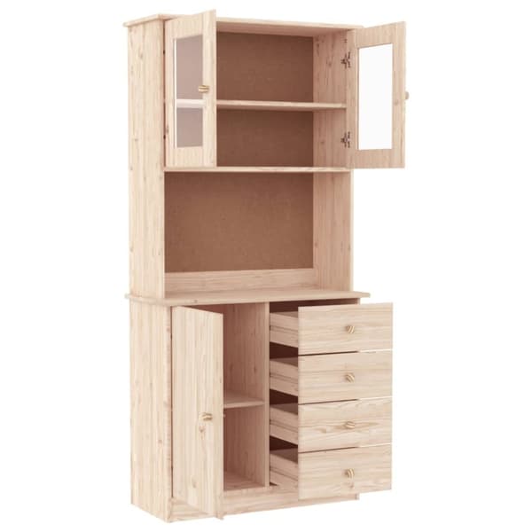 vidaXL skænk ALTA 77x35x165 cm massivt fyrretræ