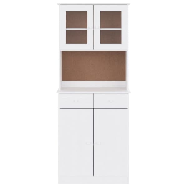 vidaXL Highboard ALTA hvit 77x35x188 cm heltre furu