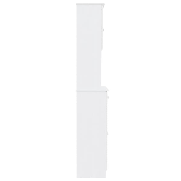 vidaXL Highboard ALTA hvit 77x35x188 cm heltre furu