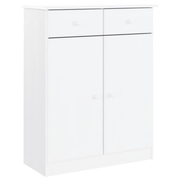 vidaXL Highboard ALTA hvit 77x35x188 cm heltre furu