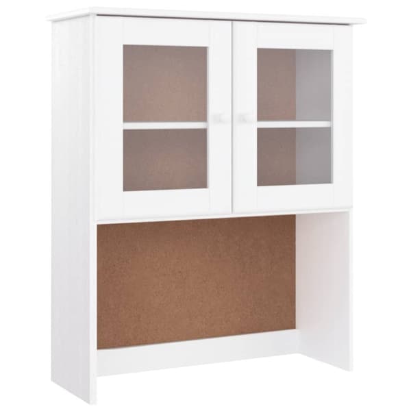 vidaXL højskab ALTA 77x35x165 cm massivt fyrretræ hvid