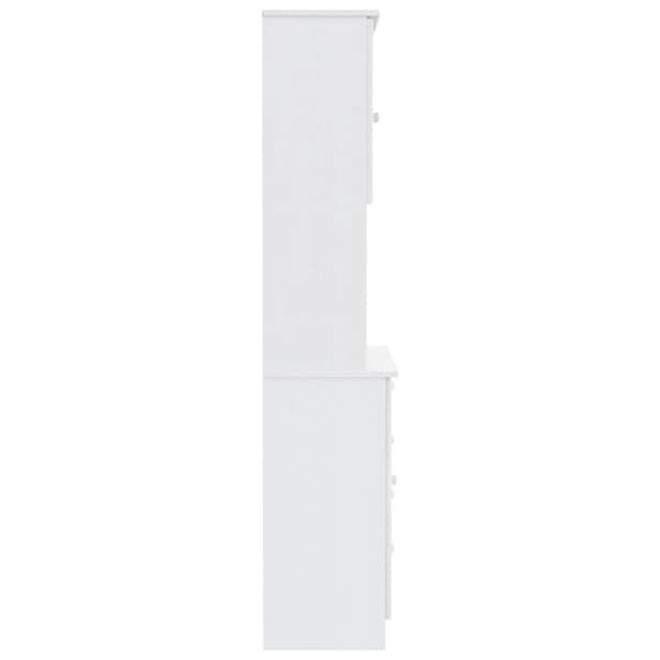 vidaXL Highboard ALTA hvit 77x35x165 cm heltre furu