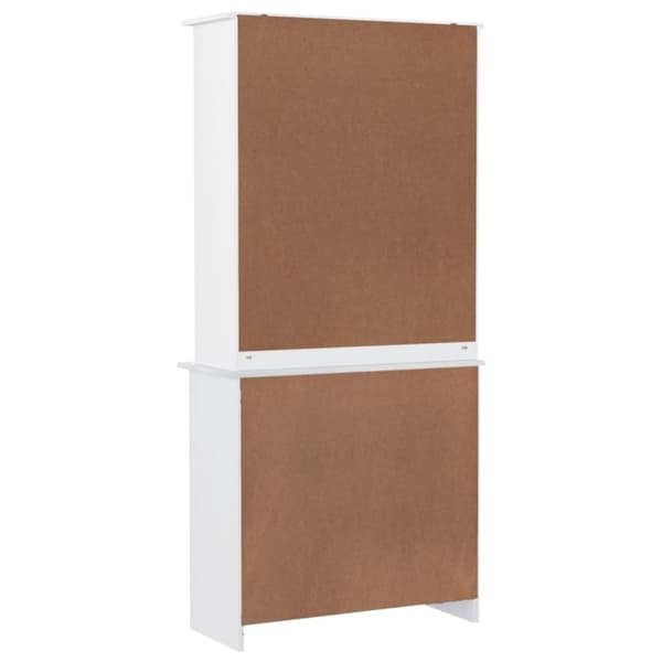vidaXL Highboard ALTA hvit 77x35x165 cm heltre furu