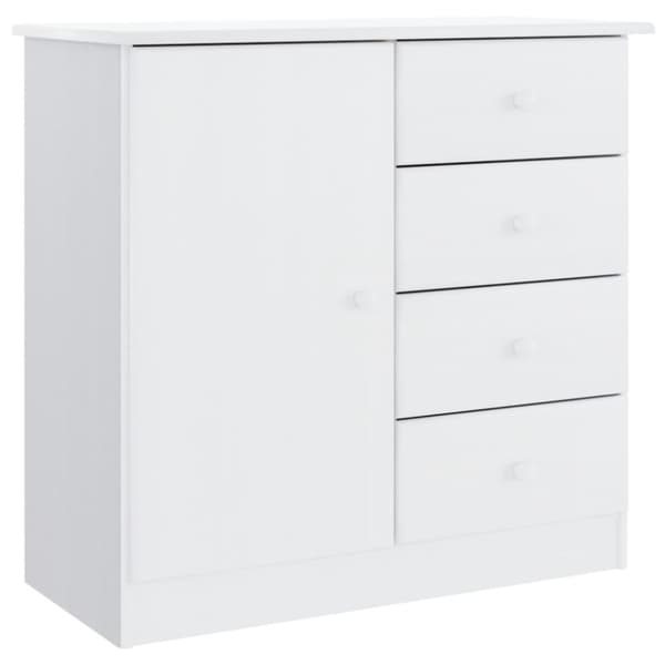 vidaXL Highboard ALTA hvit 77x35x165 cm heltre furu