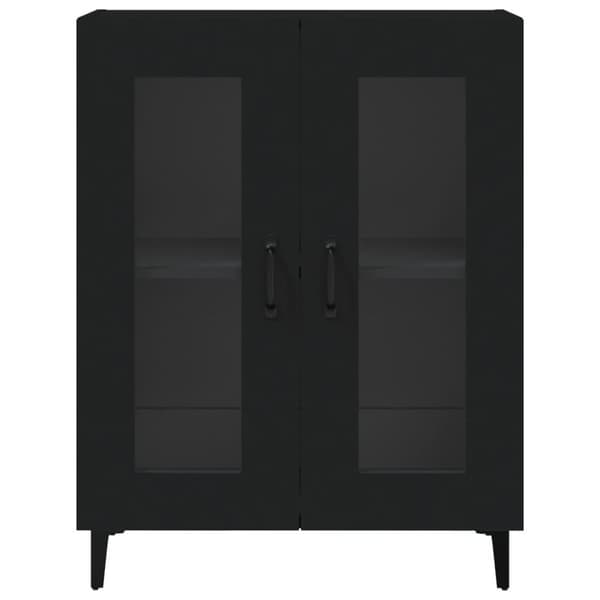 vidaXL skænk 69,5x34x90 cm konstrueret træ sort
