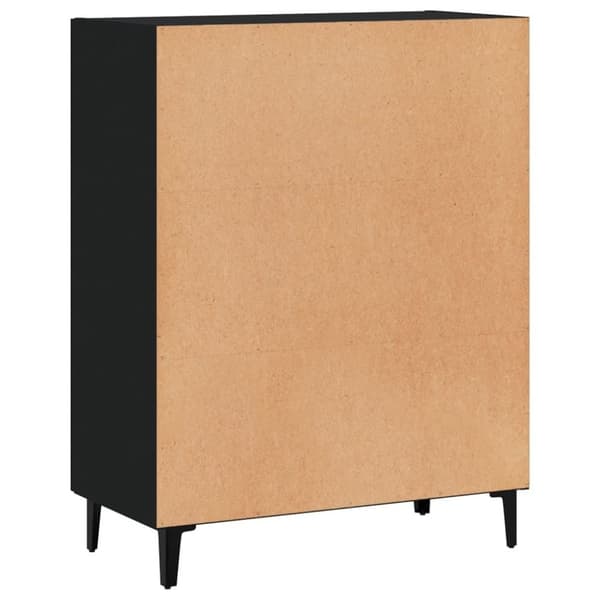 vidaXL skænk 69,5x34x90 cm konstrueret træ sort