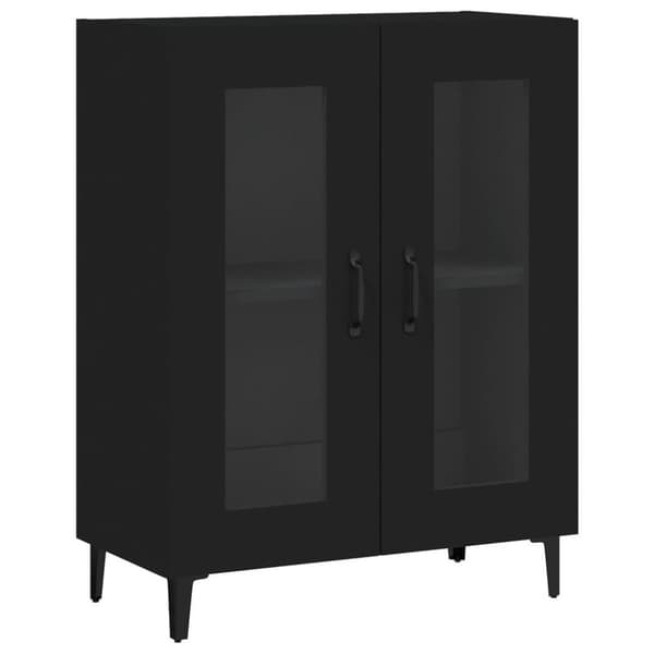 vidaXL skænk 69,5x34x90 cm konstrueret træ sort