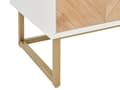 Miniatyrbillede 7 af 10: Skænk Lyst Træ Hvid 80 x 40 cm Kommode 2 dørs Design Lavt Skab til Værelse Entre Skandinavisk