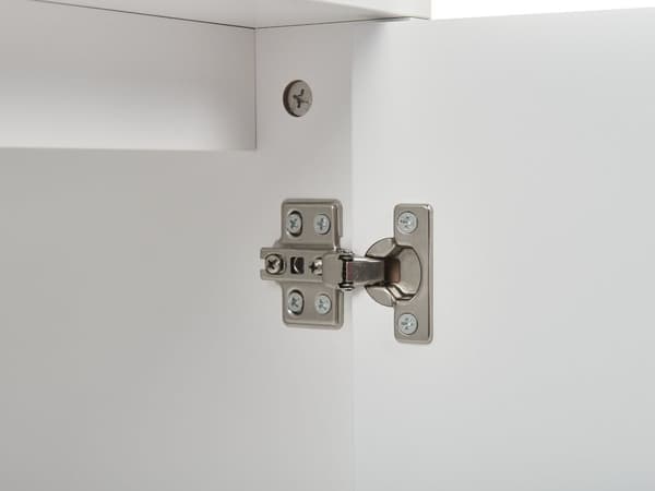 Skænk Lyst Træ Hvid 80 x 40 cm Kommode 2 dørs Design Lavt Skab til Værelse Entre Skandinavisk