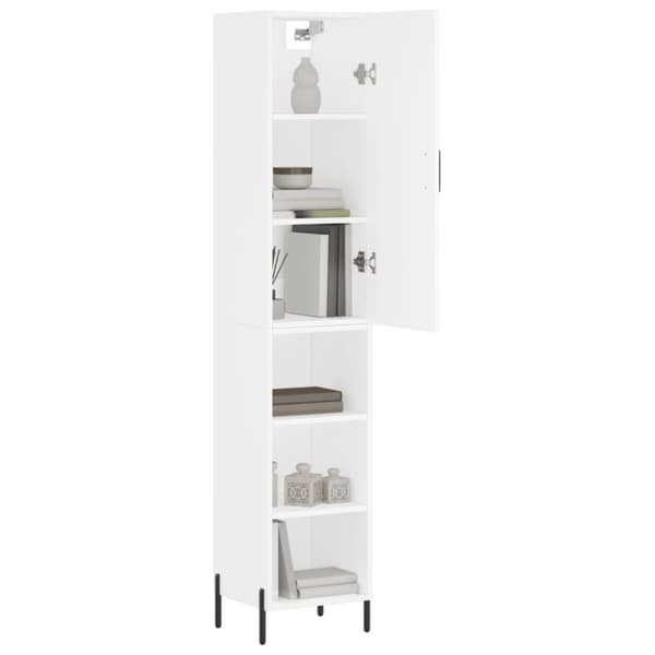 vidaXL skab 34,5x34x180 cm konstrueret træ hvid