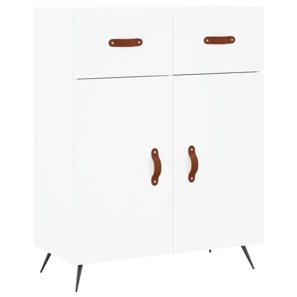 vidaXL højskab 69,5x34x180 cm konstrueret træ hvid