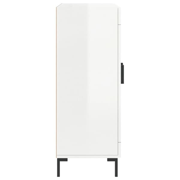 vidaXL skænk 69,5x34x90 cm konstrueret træ hvid højglans