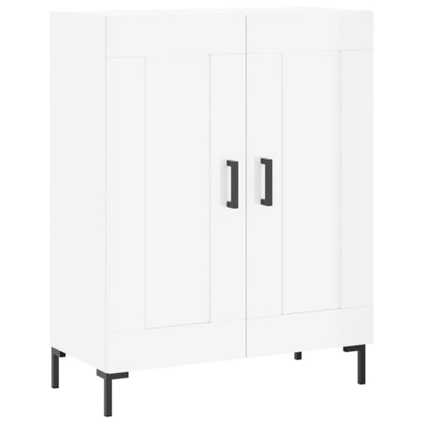 vidaXL Skjenk høyglans hvit 69,5x34x90 cm konstruert tre