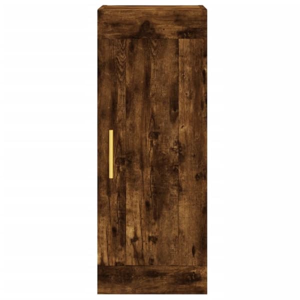 vidaXL Highboard røkt eik 34,5x34x180 cm konstruert tre