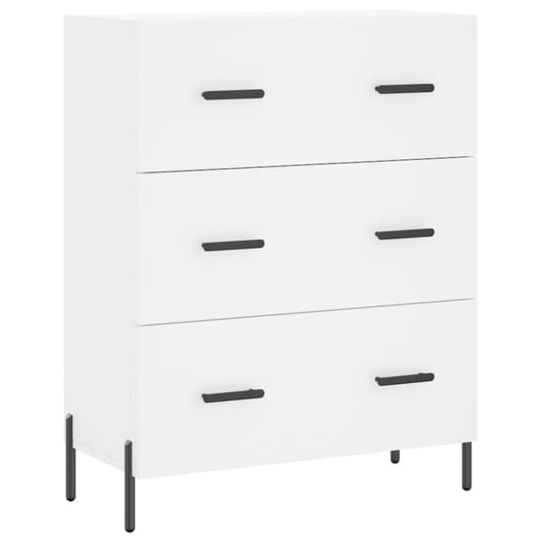 vidaXL højskab 69,5x34x180 cm konstrueret træ hvid
