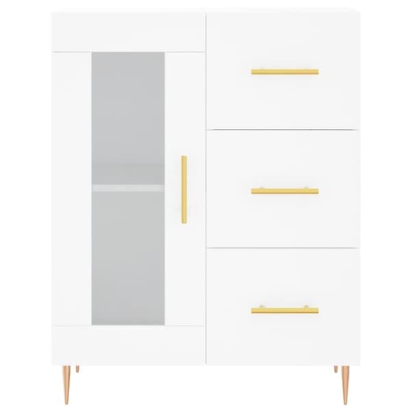 vidaXL Highboard hvit 69,5x34x180 cm konstruert tre
