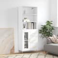 Miniatyrbilde 2 av 11: vidaXL Highboard hvit 69,5x34x180 cm konstruert tre