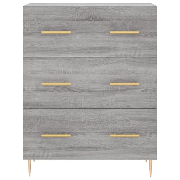 vidaXL Highboard grå sonoma 69,5x34x180 cm konstruert tre