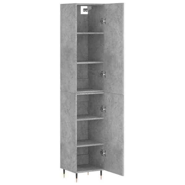 vidaXL skab 34,5x34x180 cm konstrueret træ betongrå