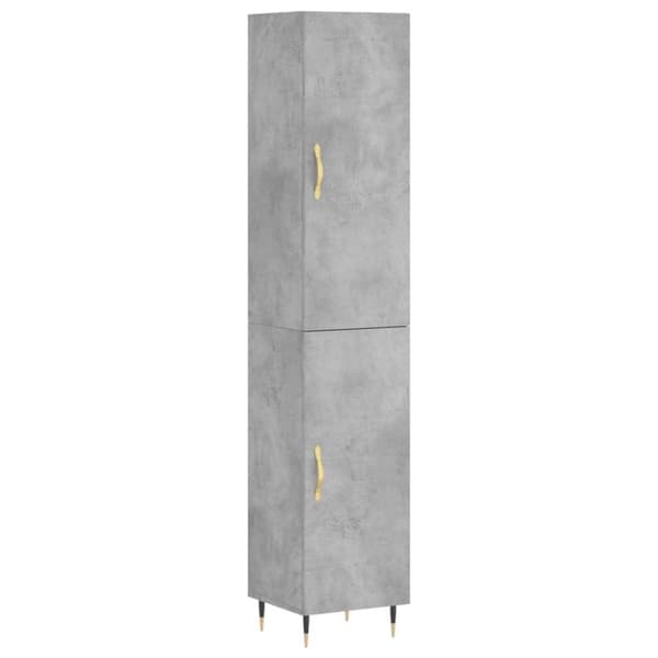 vidaXL skab 34,5x34x180 cm konstrueret træ betongrå