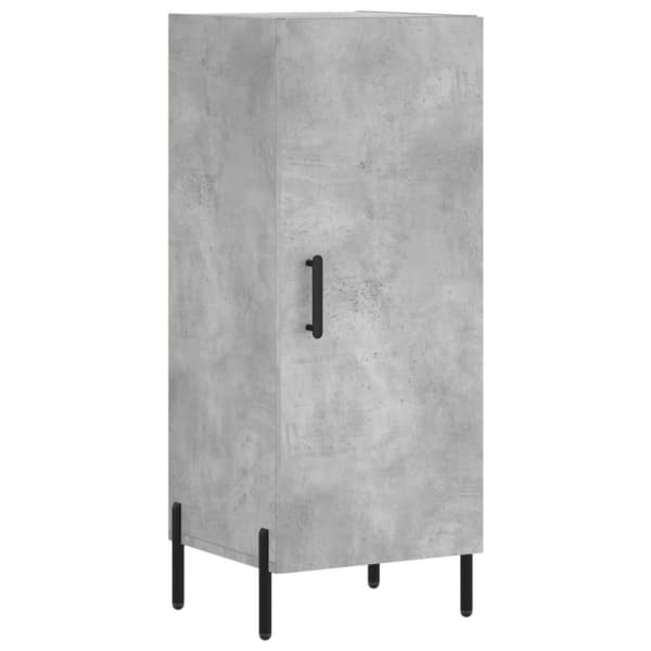 vidaXL Kaappi betoninharmaa 34,5x34x180 cm tekninen puu